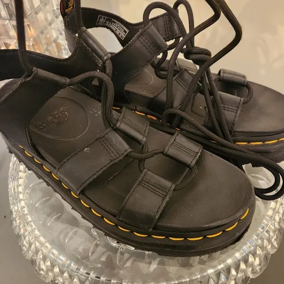 Dr. Martens Nartilla Leather Gladiator Sandals | Black | Size 5 | Great Conditio