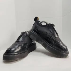 Dr. Martens Resnik Zip Brogue Women's Boots Size 5 Solid Black Platform Chunky