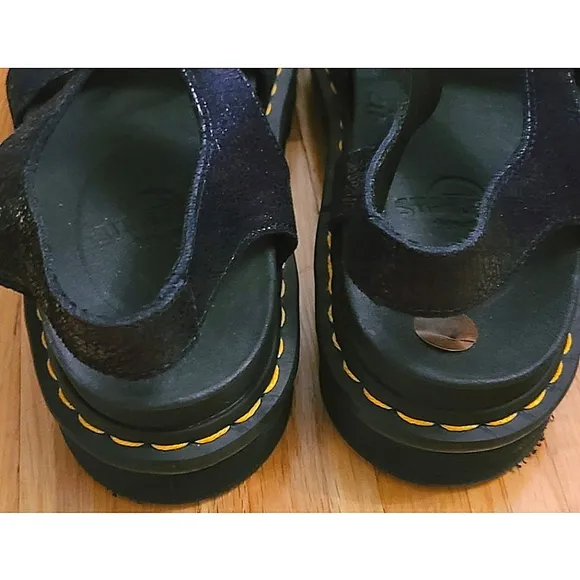 Dr. Martens The Nartilla II Iridescent Crackle Lace up Leather Sandal Size 10