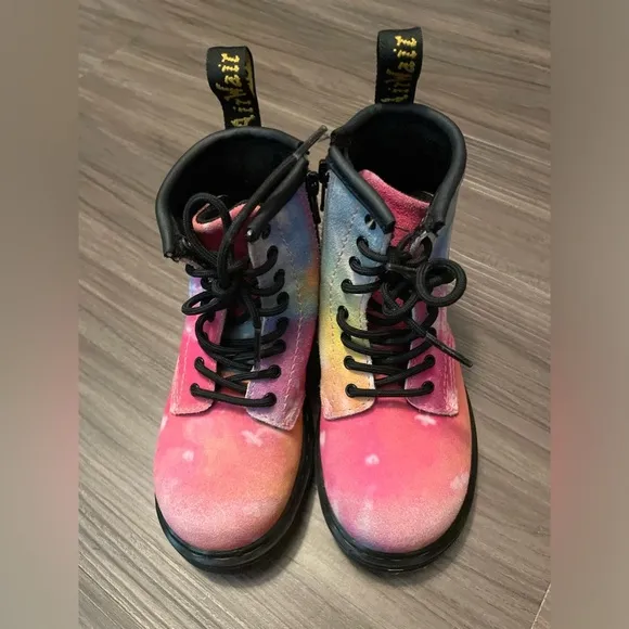Dr. Martens Toddler 1460 Tie Dye Lace Up Boots size 9