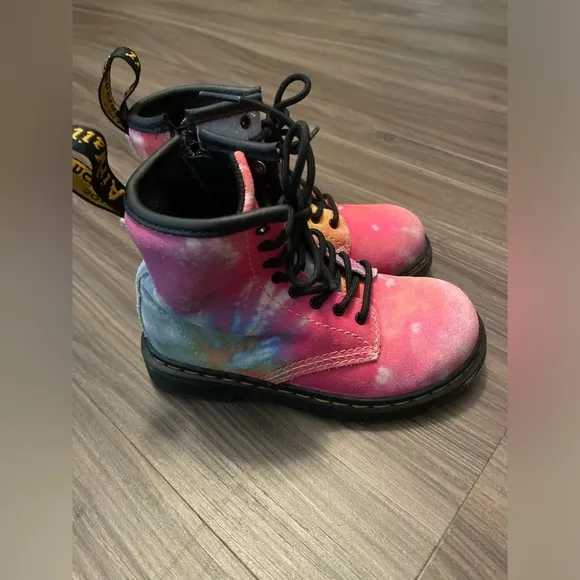 Dr. Martens Toddler 1460 Tie Dye Lace Up Boots size 9