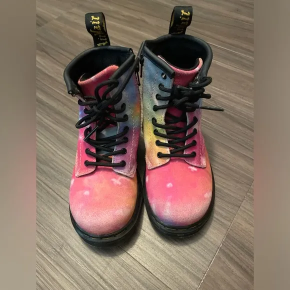 Dr. Martens Toddler 1460 Tie Dye Lace Up Boots size 9