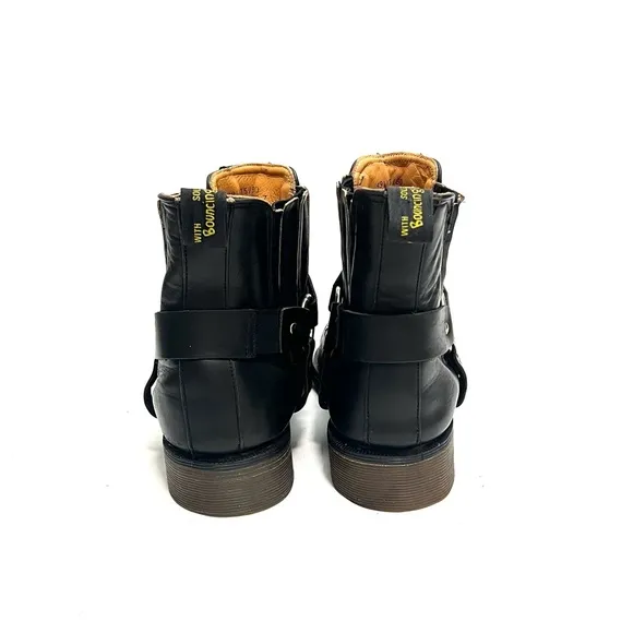 DR. MARTENS | Vintage 1990s black leather harness Chelsea boots MADE IN ENGLAND