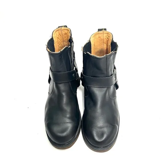 DR. MARTENS | Vintage 1990s black leather harness Chelsea boots MADE IN ENGLAND