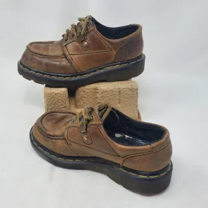 Dr Martens Vintage 8446 Brown Leatber England Bex Chunky Boots Shoes Size Uk 2