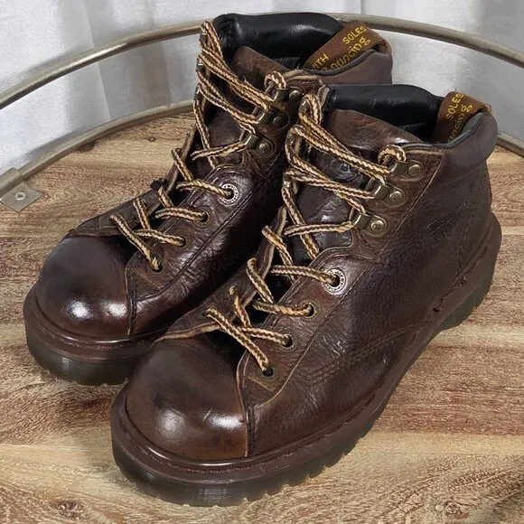 Dr. Martens Vintage 90's Chunky Brown Air Wair Lug Sole Boots Unisex  UK Size 7