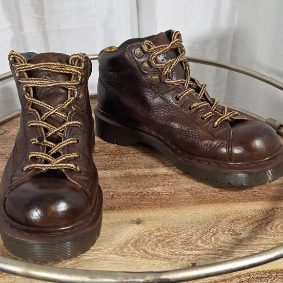 Dr. Martens Vintage 90's Chunky Brown Air Wair Lug Sole Boots Unisex  UK Size 7