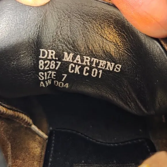 Dr. Martens Vintage 90's Chunky Brown Air Wair Lug Sole Boots Unisex  UK Size 7
