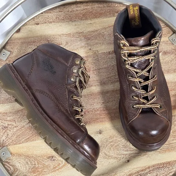 Dr. Martens Vintage 90's Chunky Brown Air Wair Lug Sole Boots Unisex  UK Size 7