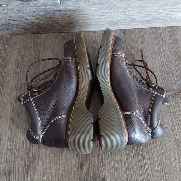Dr. Martens 8542 Women Sz 6 UK‎ 4 Chunky Brown Leather Ankle Boot Y2K Combat
