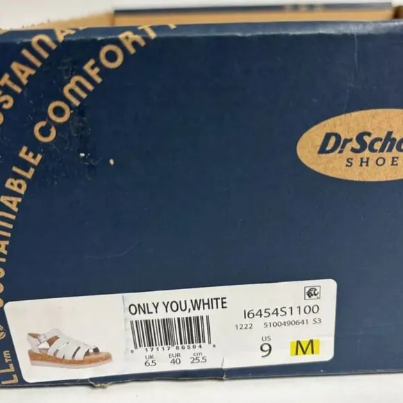 Dr. Scholl’s Women’s Only You, White Slingback Sandals, Size 9 M