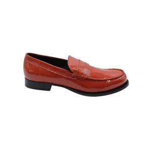 Dsquared2 High-Shine Penny Loafers in Red Leather