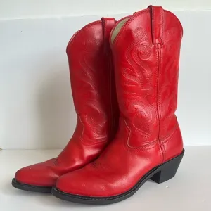 Durango dyed red Leather Mid-Calf Western RD4111 Pointed Toe cowboy boots 8M