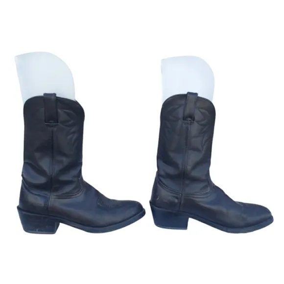 Durango Men's Black Leather Mid-Calf Western Cowboy TR760 Boots Size 10EE