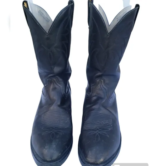 Durango Men's Black Leather Mid-Calf Western Cowboy TR760 Boots Size 10EE