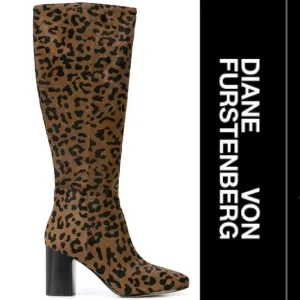 DVF 5.5 Reese Leopard Boots Diane von Furstenberg