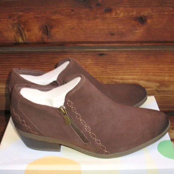 Earth Origins Brown Suede Booties
