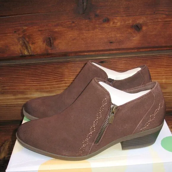 Earth Origins Brown Suede Booties