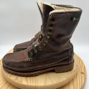 Eastland Baxter 1955 Field Boots Mens 8 Leather Moc Toe Lined Vibram Mid Calf