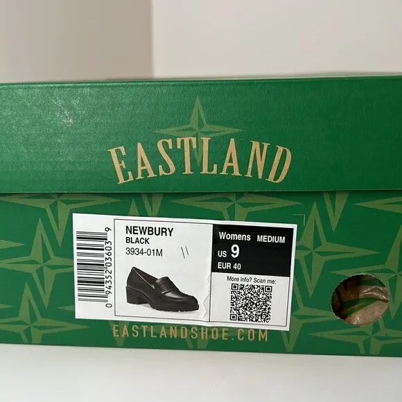 Eastland Newbury Penny Loafers Black size 9