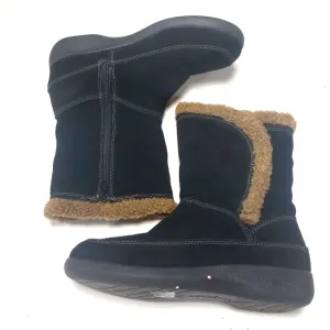 Easy Spirit Black with Tan Faux Fur