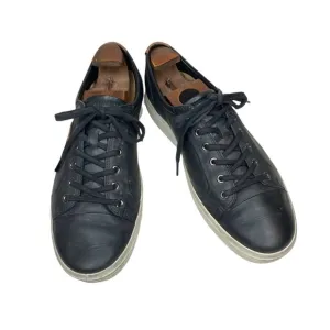 Ecco Black Leather Lace-Up Sneakers Sz 10