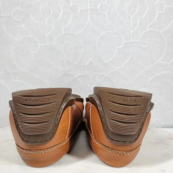 Ecco Classic Moc 2 Driving Loafer Mens 43 Tanned Brown Leather Moccasin Shoes