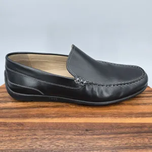 Ecco Classic Moc 2.0 Driving Shoes Men's 10 44 Black Leather Slip On Loafers