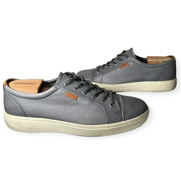 ECCO Men Soft 7 Sneaker Leather Gray EU 46 US 13