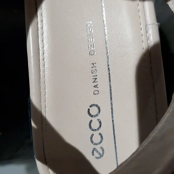 ECCO SHAPE 35 BLOCK SLINGBACK HEELED SANDALS LIGHT BLUE OPEN TOE