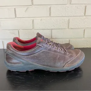 Ecco Shoes Biom Grip Sneakers Brown Leather Hiking Walking Golf Size 45 US 11