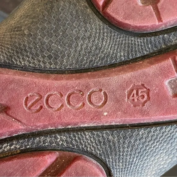 Ecco Shoes Biom Grip Sneakers Brown Leather Hiking Walking Golf Size 45 US 11