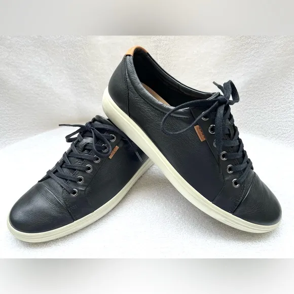 ECCO Soft 7 Men's Leather Sneaker - Black - EU 42/US 8-8.5