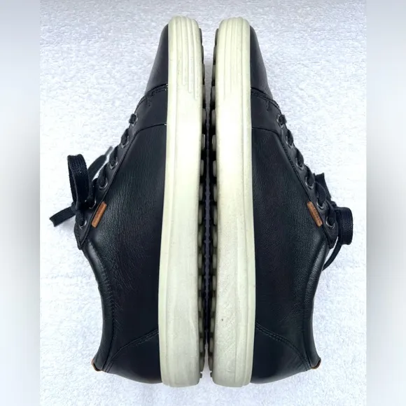 ECCO Soft 7 Men's Leather Sneaker - Black - EU 42/US 8-8.5