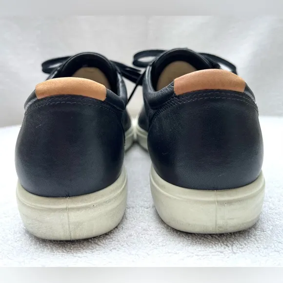 ECCO Soft 7 Men's Leather Sneaker - Black - EU 42/US 8-8.5