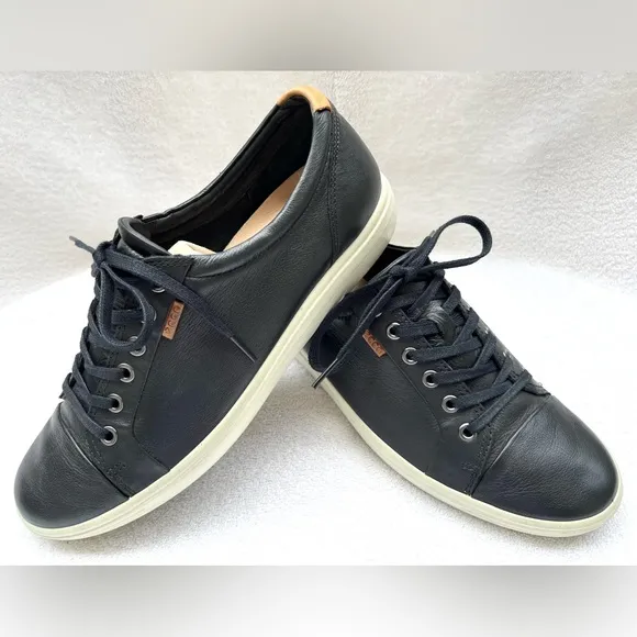 ECCO Soft 7 Men's Leather Sneaker - Black - EU 42/US 8-8.5
