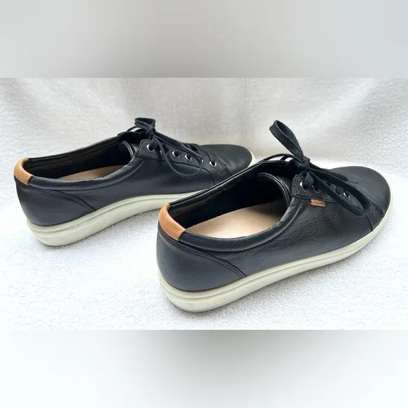 ECCO Soft 7 Men's Leather Sneaker - Black - EU 42/US 8-8.5