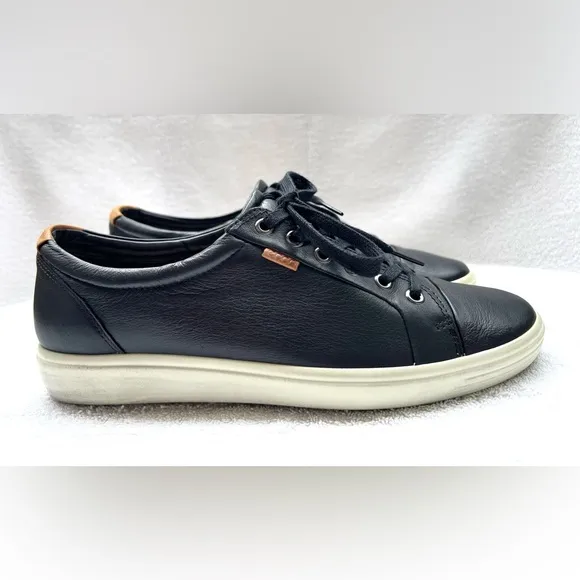 ECCO Soft 7 Men's Leather Sneaker - Black - EU 42/US 8-8.5