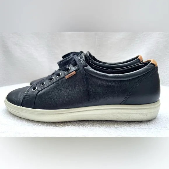 ECCO Soft 7 Men's Leather Sneaker - Black - EU 42/US 8-8.5