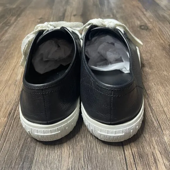 EILEEN FISHER BLACK LEATHER NOD  SNEAKERS SIZE 9.5