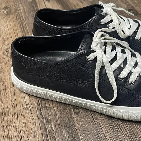 EILEEN FISHER BLACK LEATHER NOD  SNEAKERS SIZE 9.5