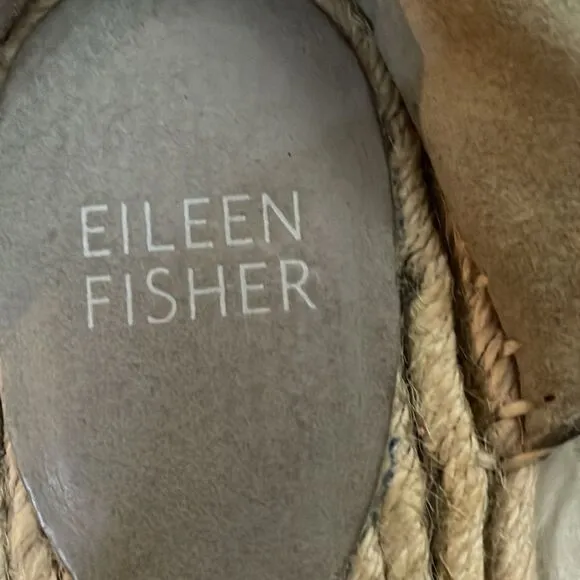 Eileen Fisher Coy Espadrilles Pewter Size 6.5