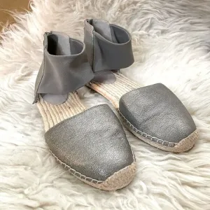 Eileen Fisher Coy Espadrilles Pewter Size 6.5