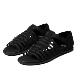 Eileen Fisher Rato Womens Casual Elastic Gladiator Sandals in Black Size 6.5