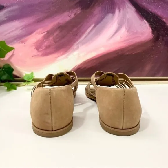 Eileen Fisher Rato Womens Casual Elastic Gladiator Sandals in Khaki Size 6.5