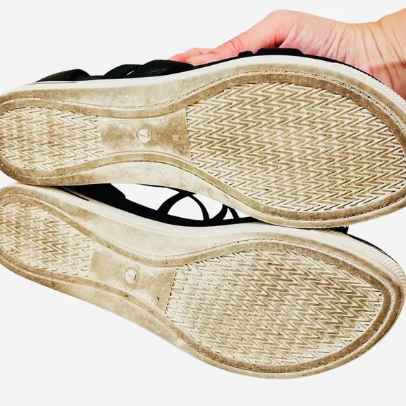Eileen Fisher Skip Strappy Platform Back Zip Black Sandals Size 7