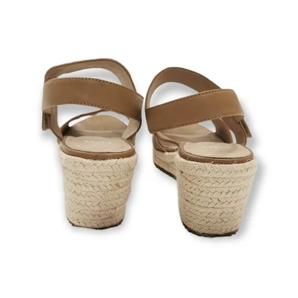 Eileen Fisher velcro strap platform espadrilles size 10