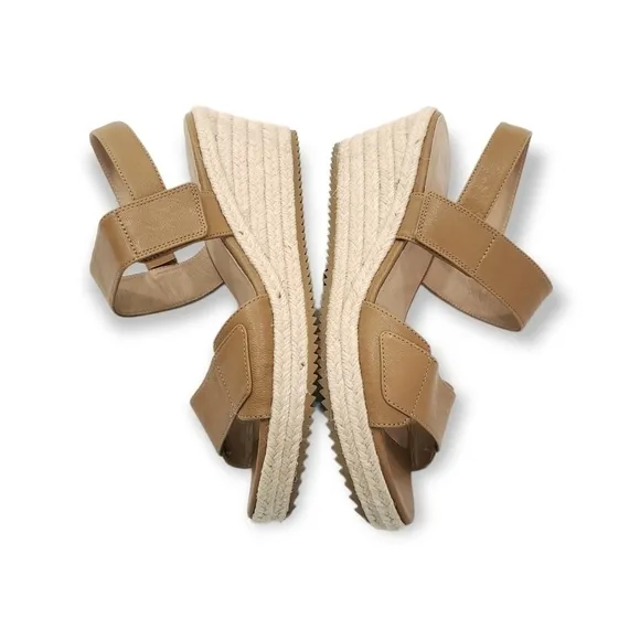 Eileen Fisher velcro strap platform espadrilles size 10