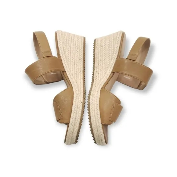 Eileen Fisher velcro strap platform espadrilles size 10