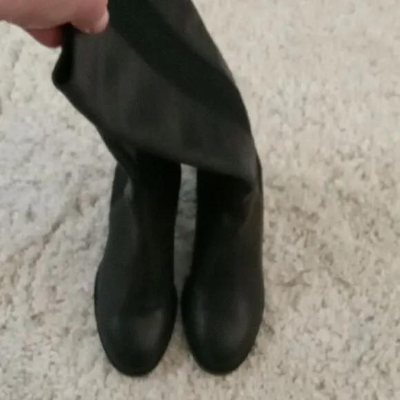 Eileen Fisher Vero Cudio Destry leather &amp; recycled  stretch knit boot size 5 NWT